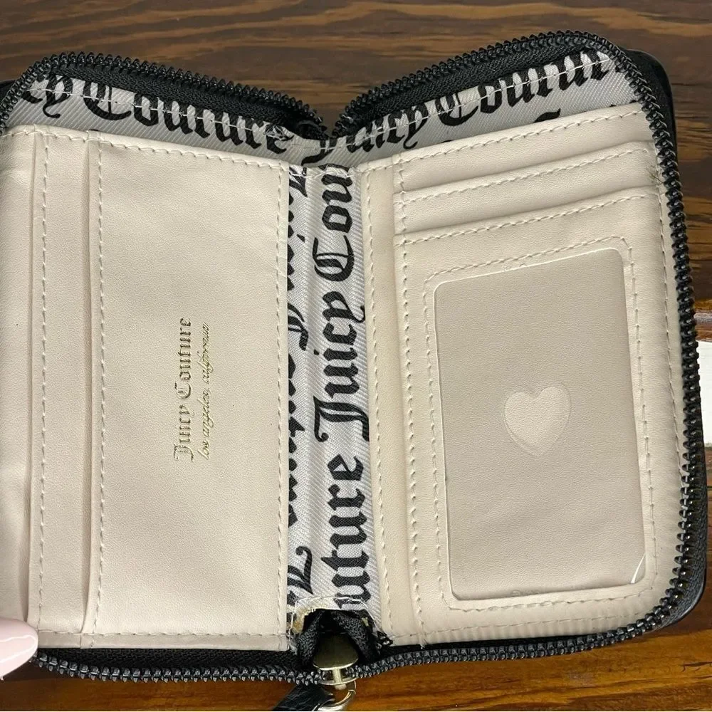 Juicy Couture Black Wallet With Card ID and Money Slots